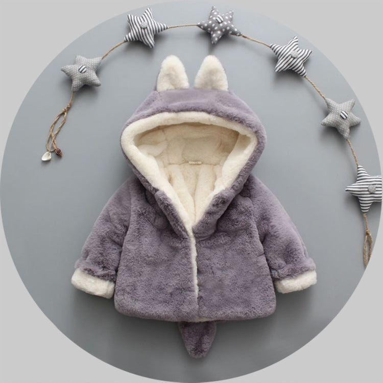 Baby Mädchen Winter Plüschmantel