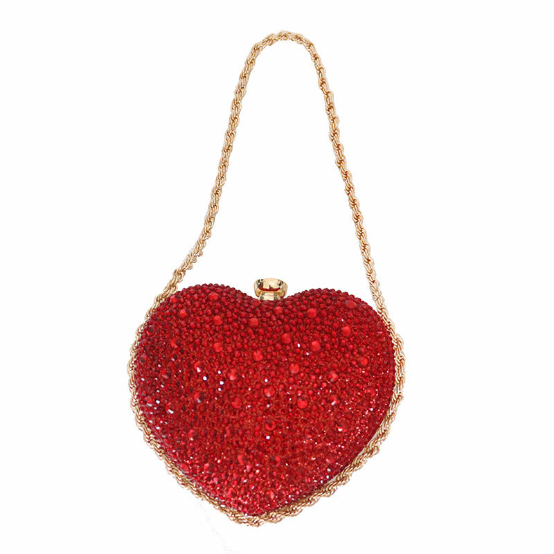 Damen Diamant Herzförmige Schultertasche