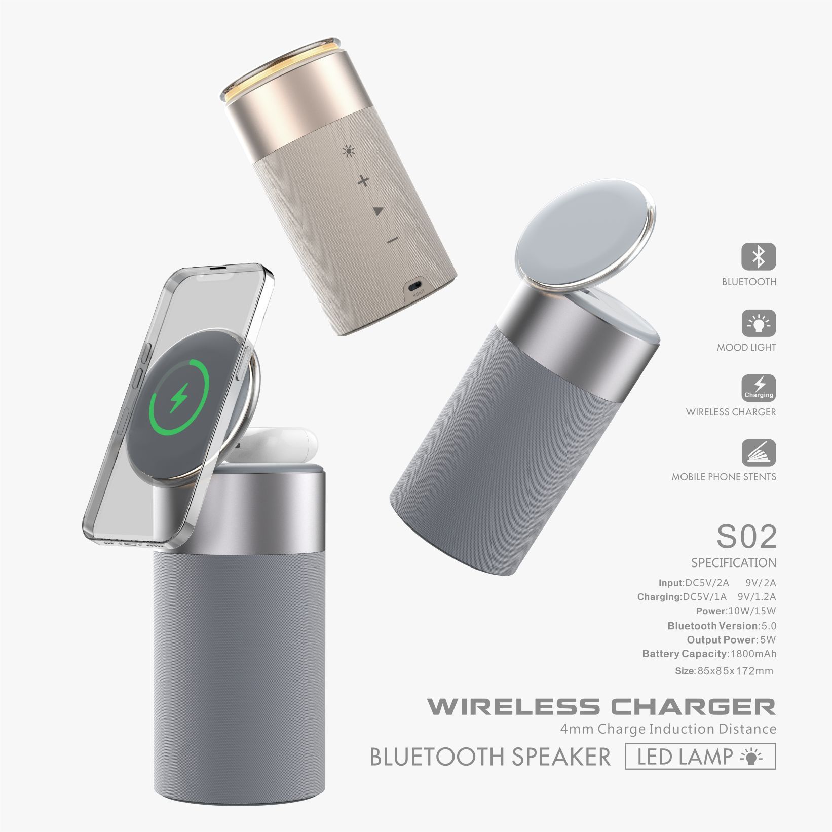 3 In 1 Multifunktions-IPhone und AirPods Ladegerät und Lautsprecher