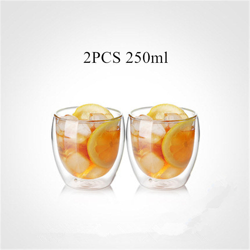 Doppelkaffeetasse aus Glas