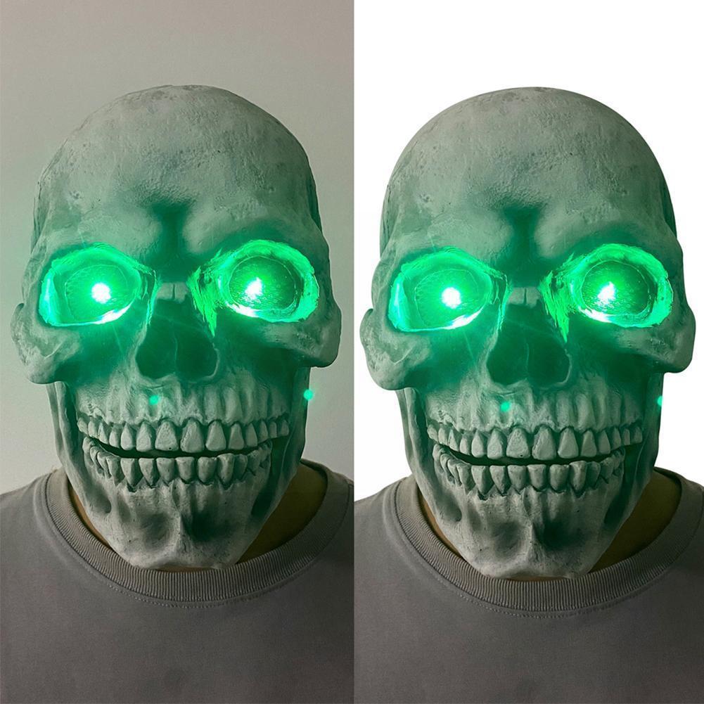 Halloween-Totenkopf-Latexmaske mit beweglichem Mund