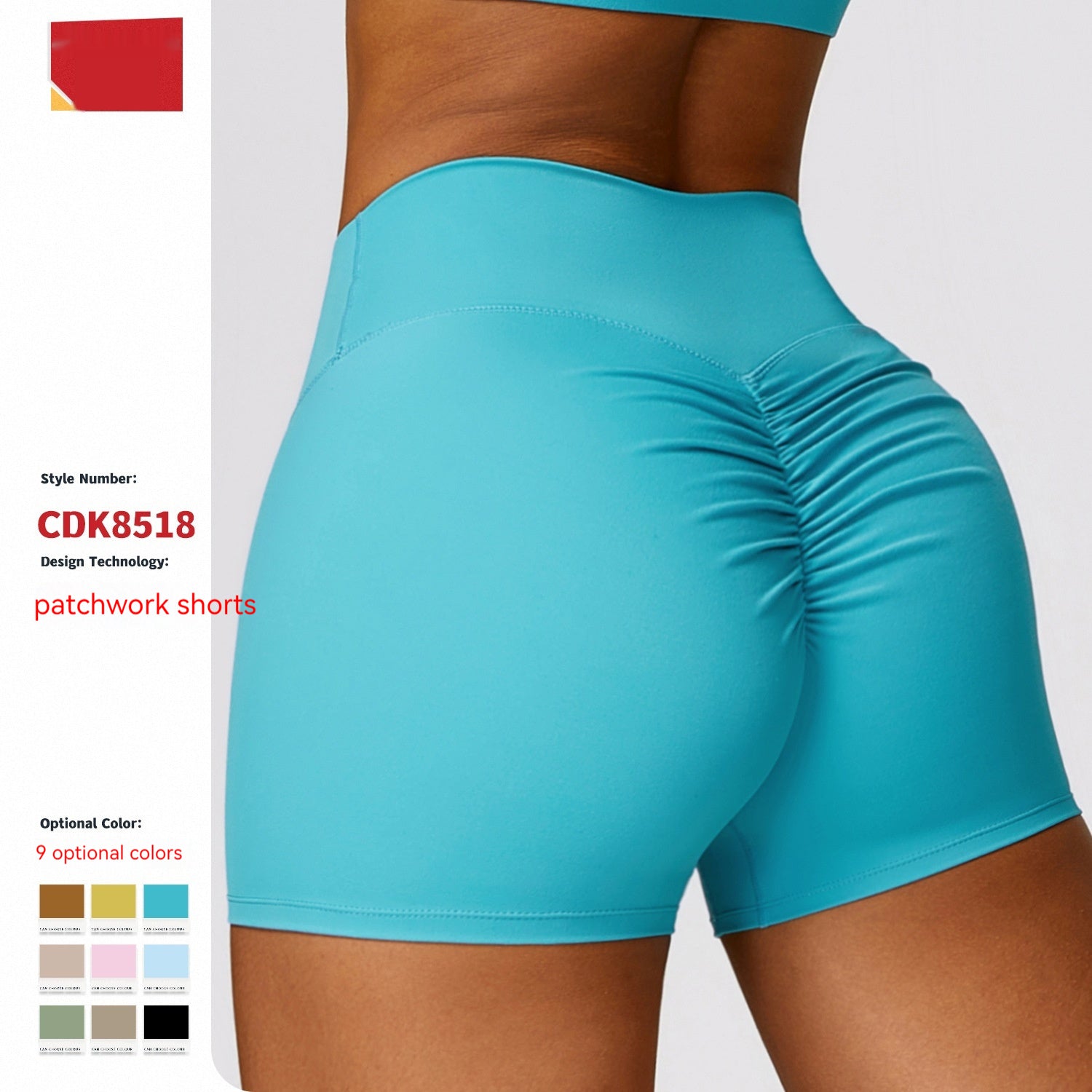 Damen High Waist Yoga - Fitness Shorts