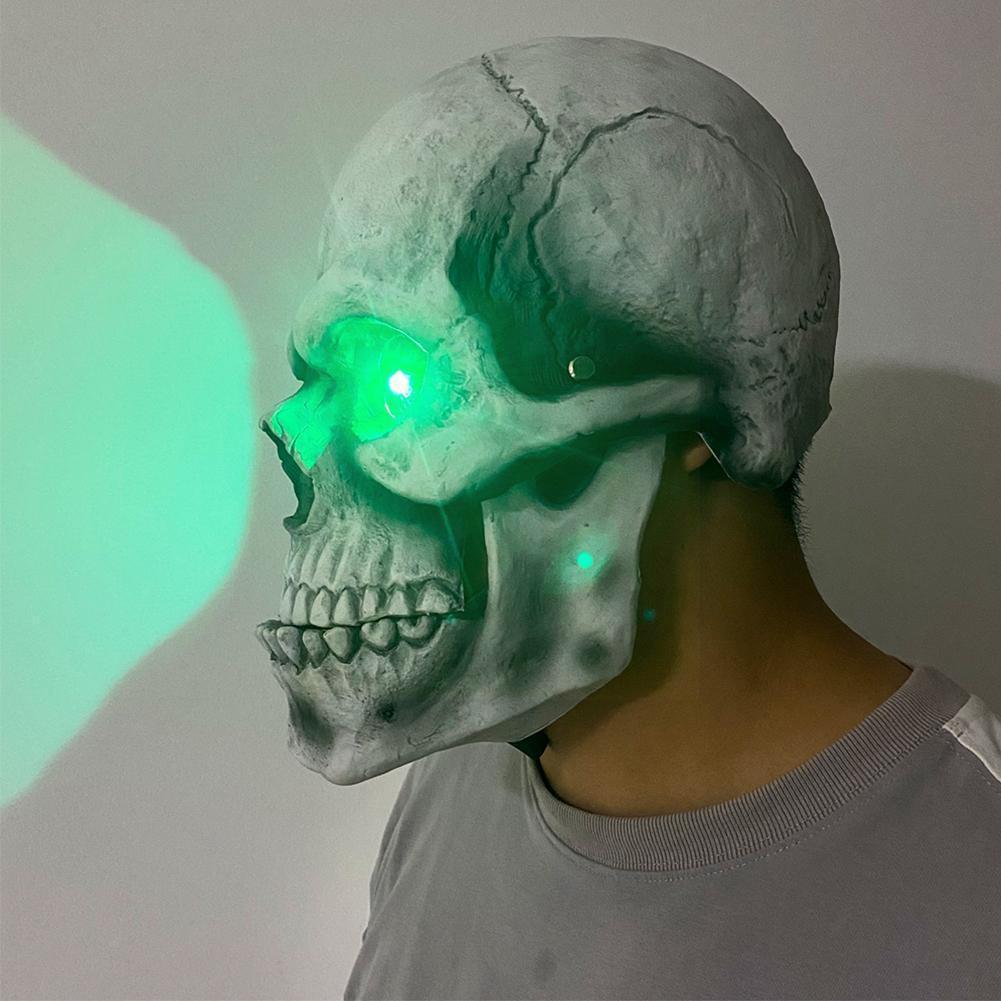 Halloween-Totenkopf-Latexmaske mit beweglichem Mund