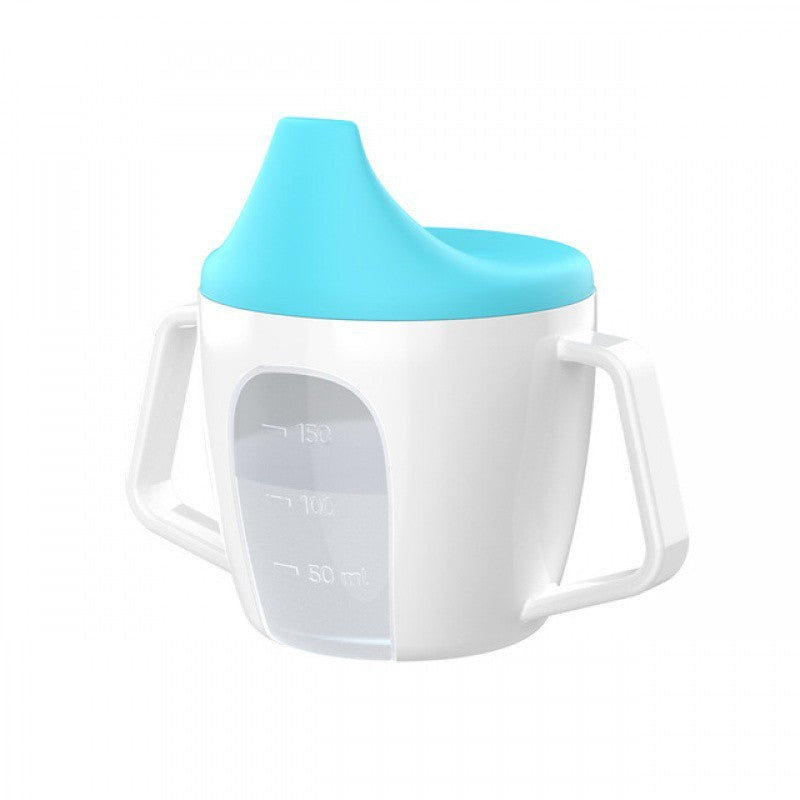 Kinder Becher aus Silikon mit Strohhalm