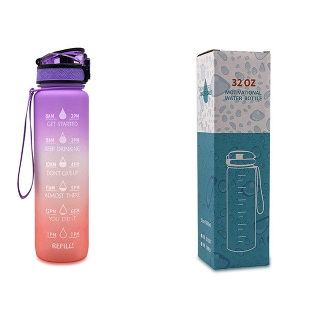 1L Tritan-Wasserflasche mit Zeitmarkierung