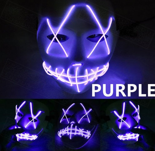 Halloween LED leuchtende Vollgesichtsmaske