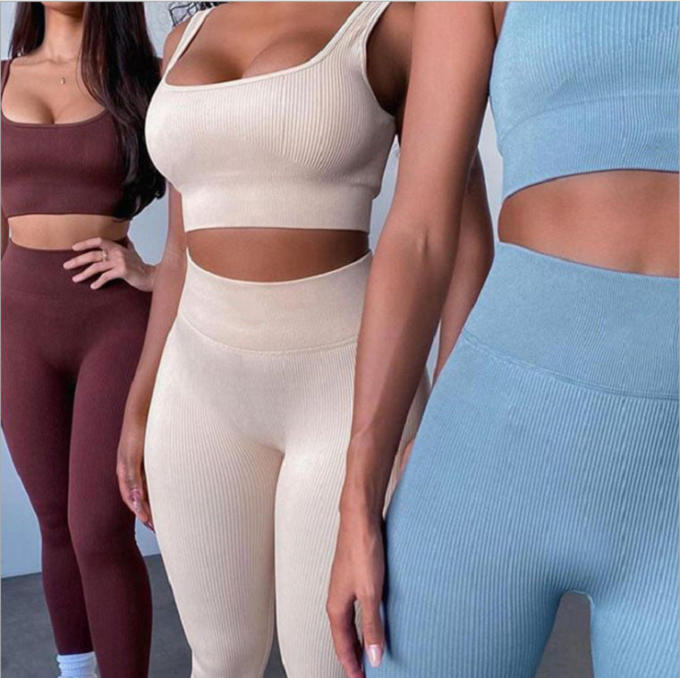 Nahtlose Sport Tank Top und Leggins
