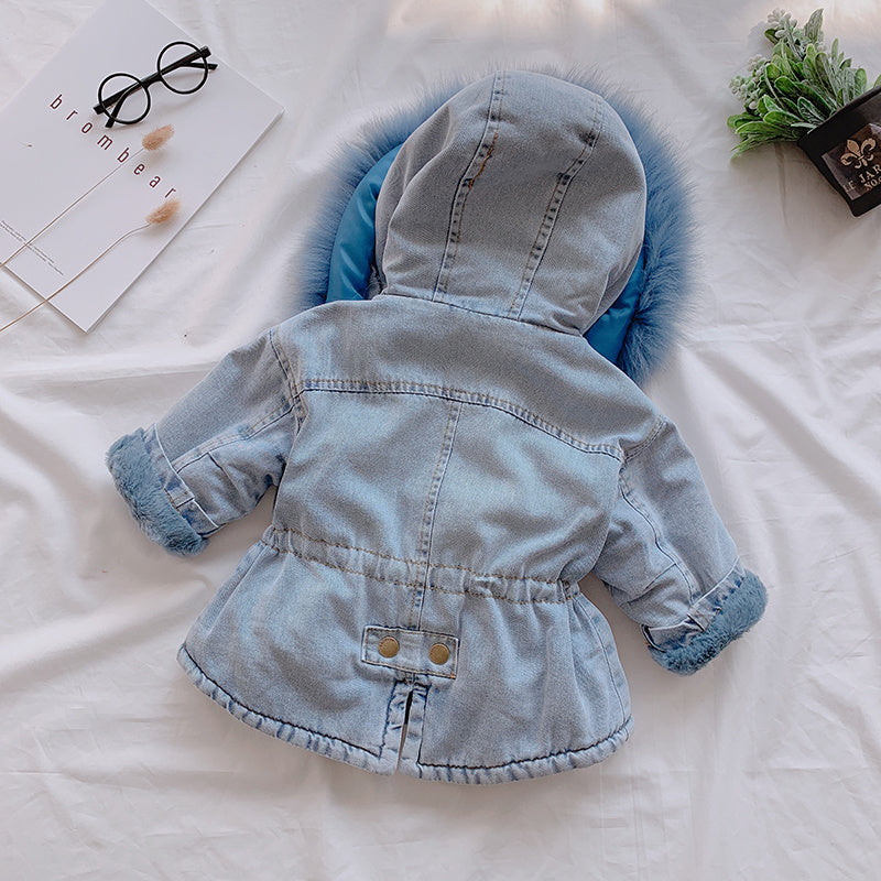 Mädchen Kinder Pelz Jacke