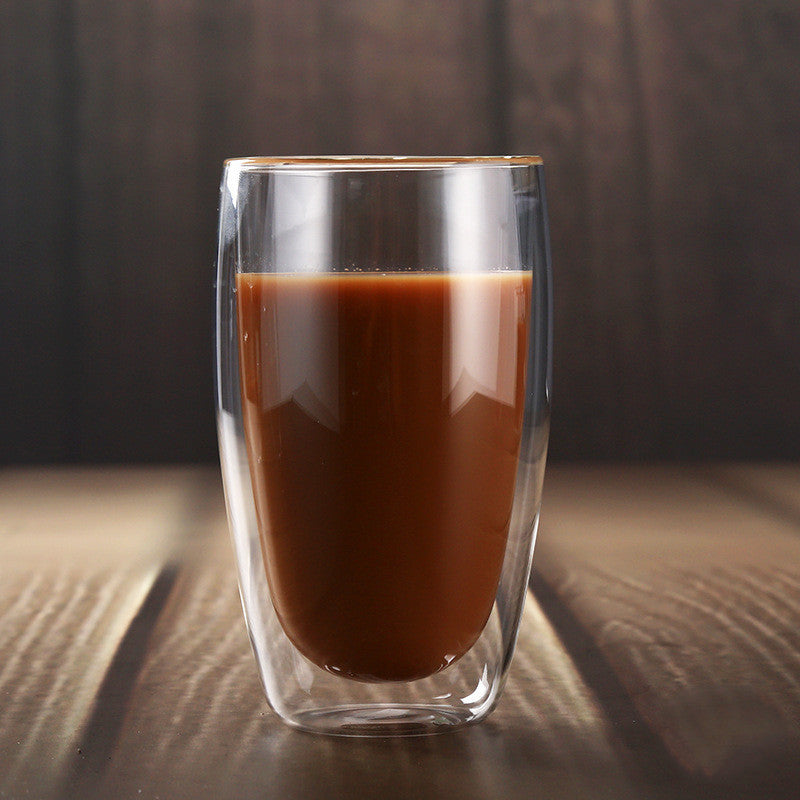 Doppelkaffeetasse aus Glas