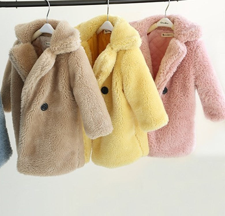 Baby Mädchen Pelzmantel