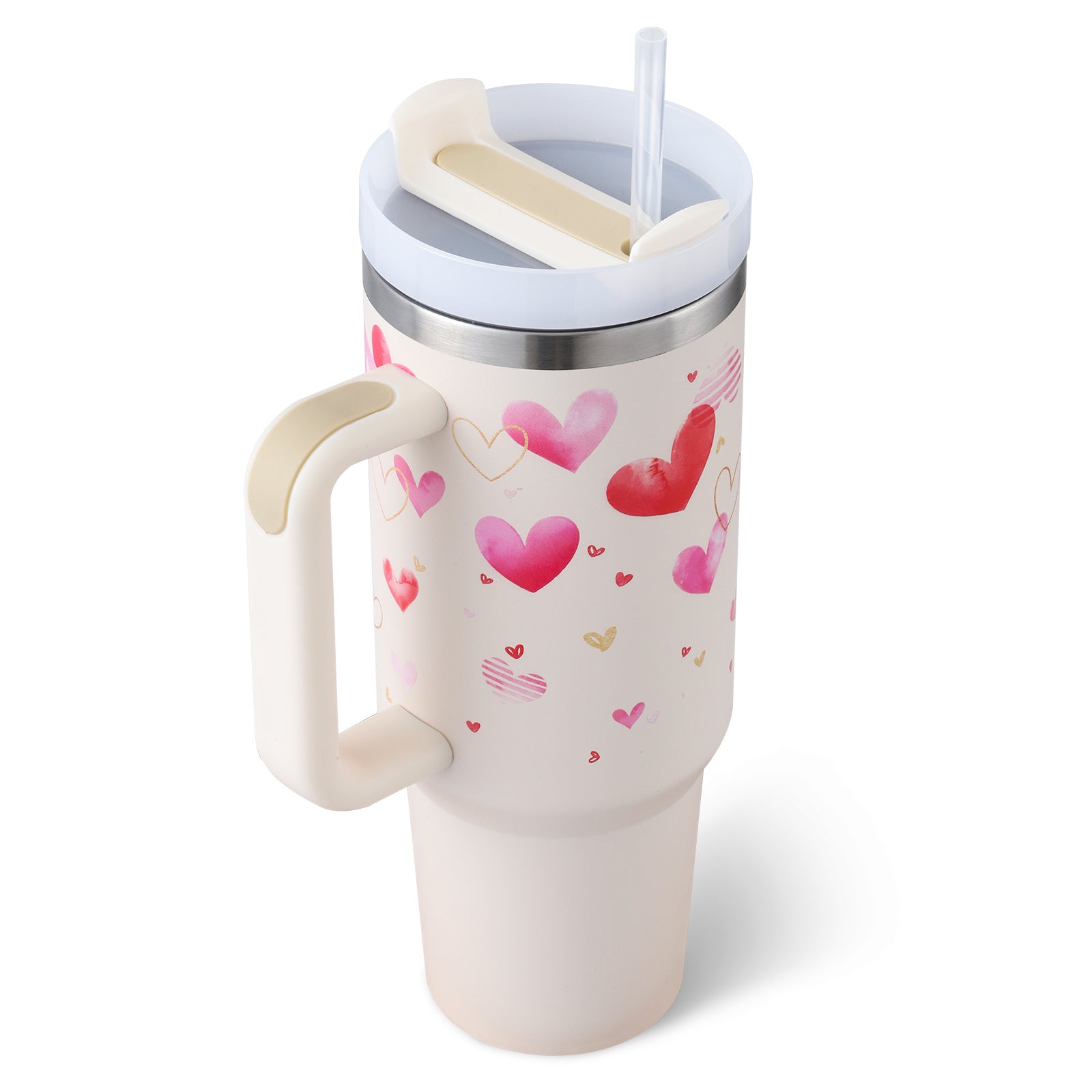 Thermobecher mit Strohhalm
