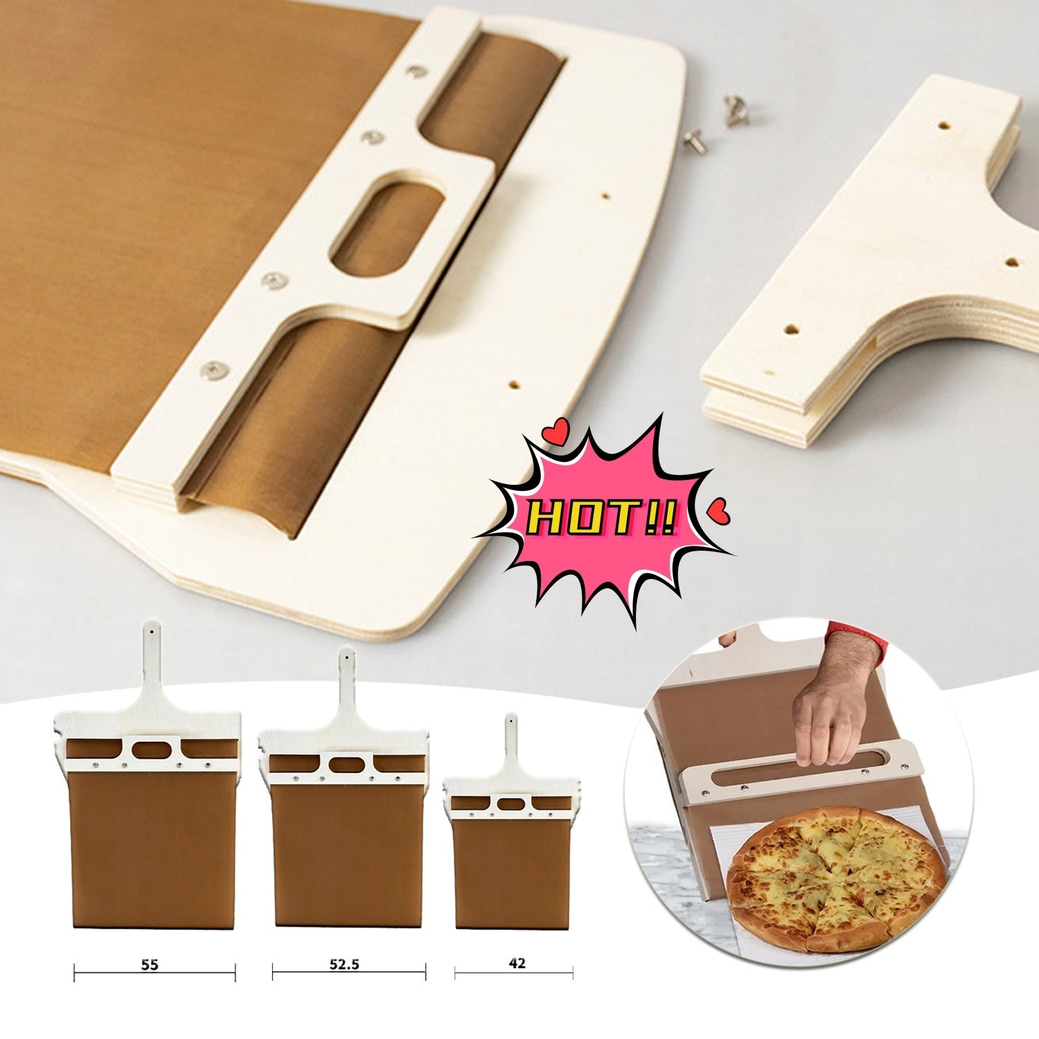 3 Grössen Pizzaschaufel