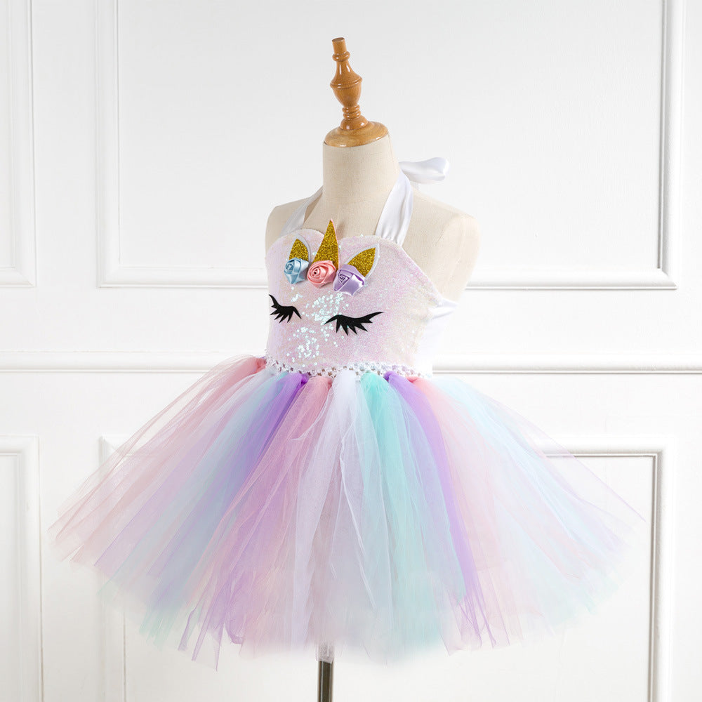 Kinder Einhorn Kleid