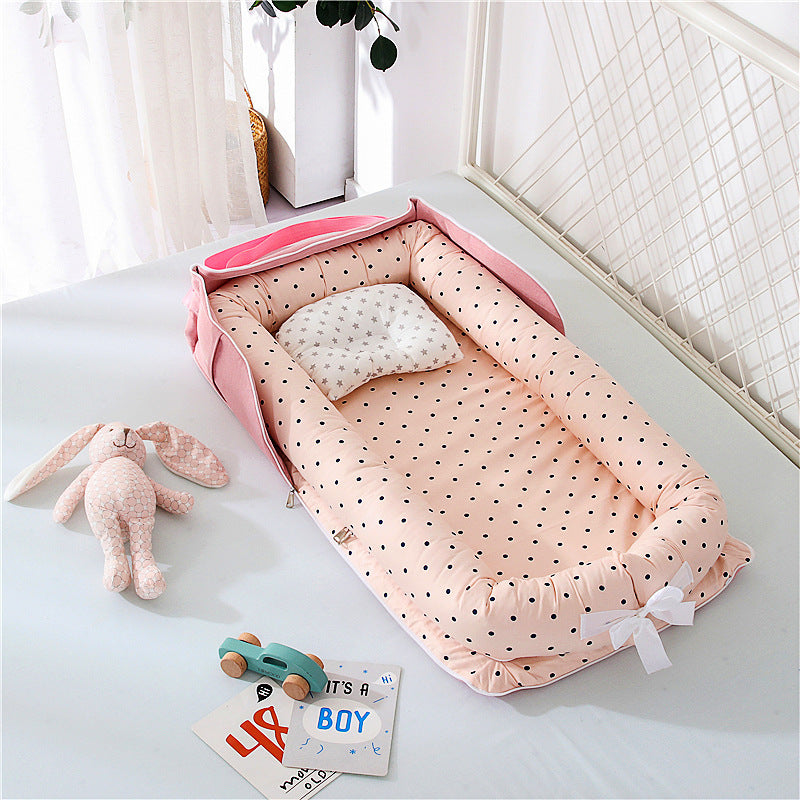 Tragbares, faltbares Babybett aus Baumwolle