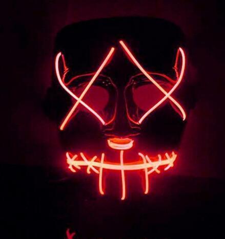 Halloween LED leuchtende Vollgesichtsmaske