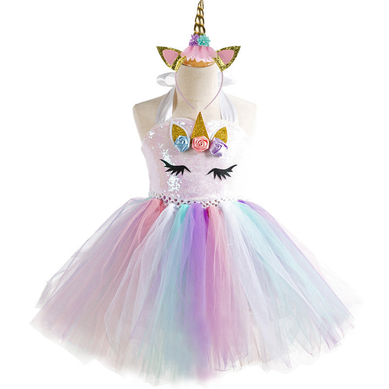 Kinder Einhorn Kleid