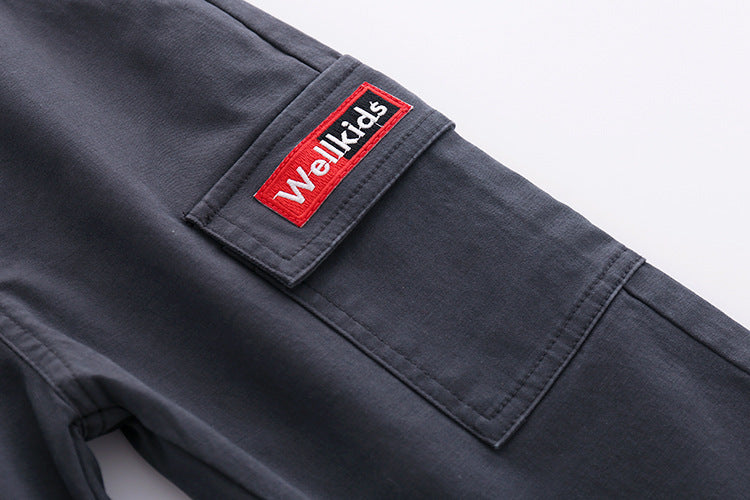 Slim fit Freizeithose aus Baumwolle für Kinder