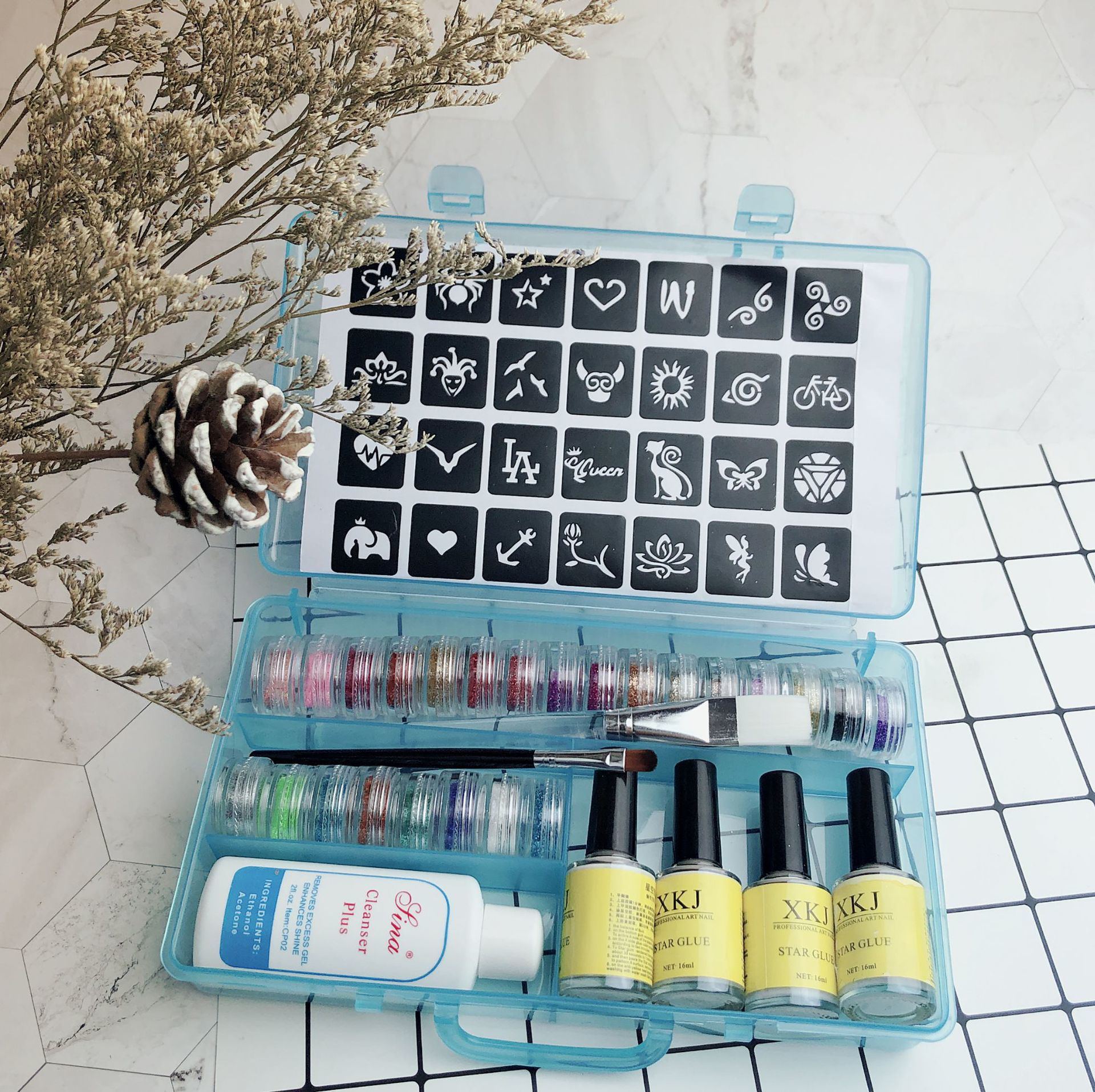 Fantasy Goldpulver Tattoopasten Set
