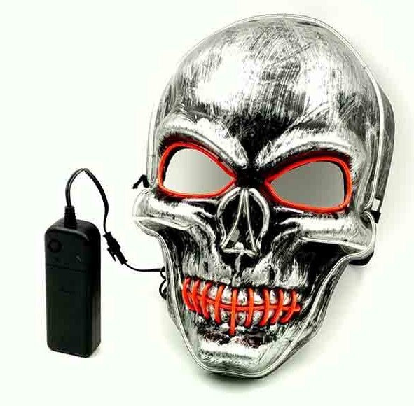 Halloween LED leuchtende Vollgesichtsmaske