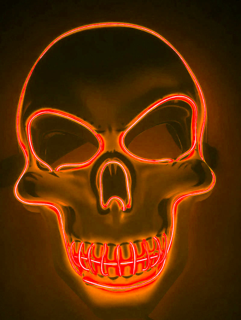 Halloween Skelettmaske LED