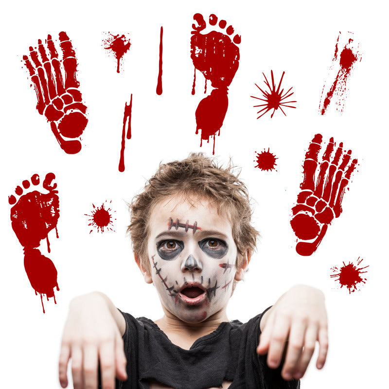 Halloween Blut Fingerabdruck Aufkleber