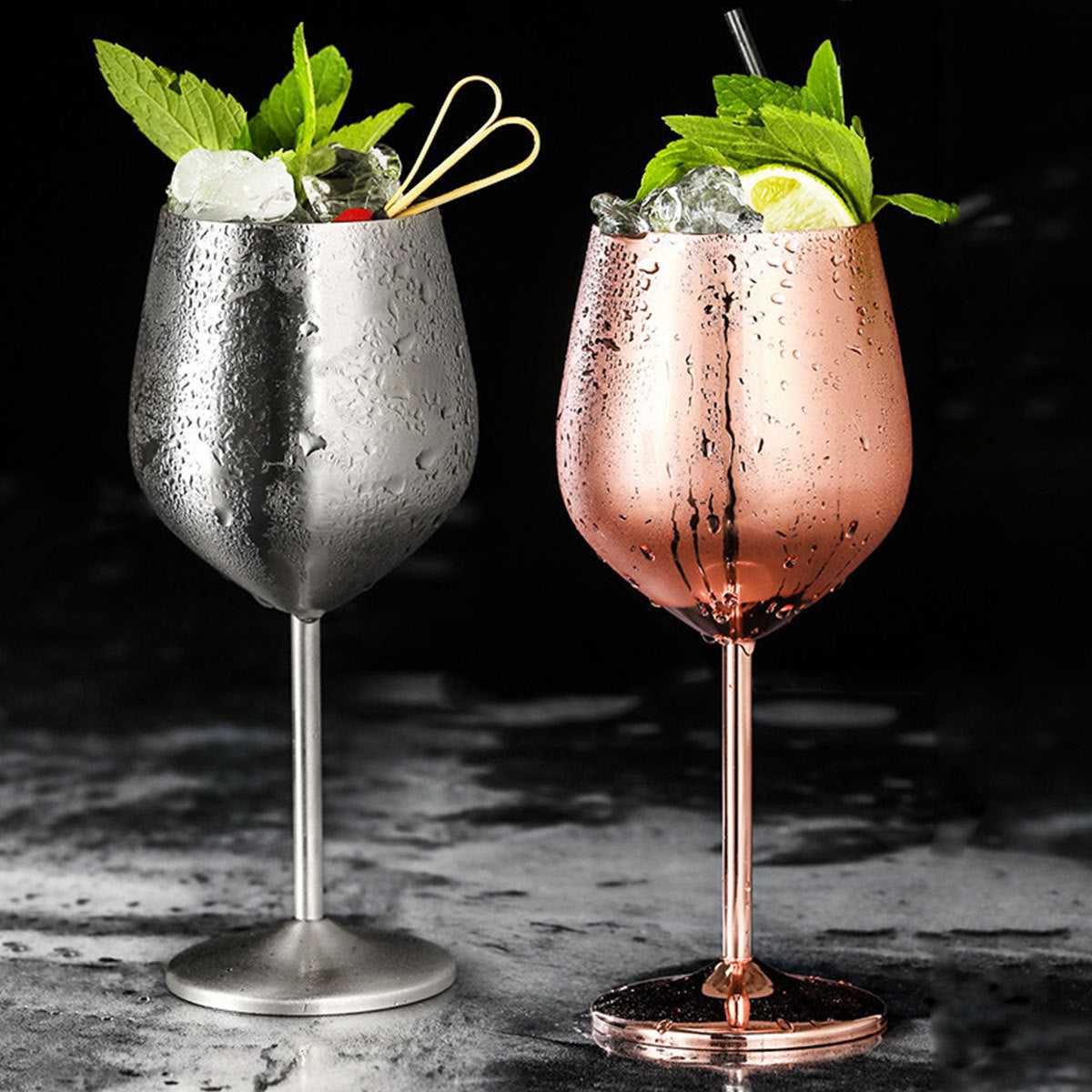 Cocktail Glas aus Edelstahl