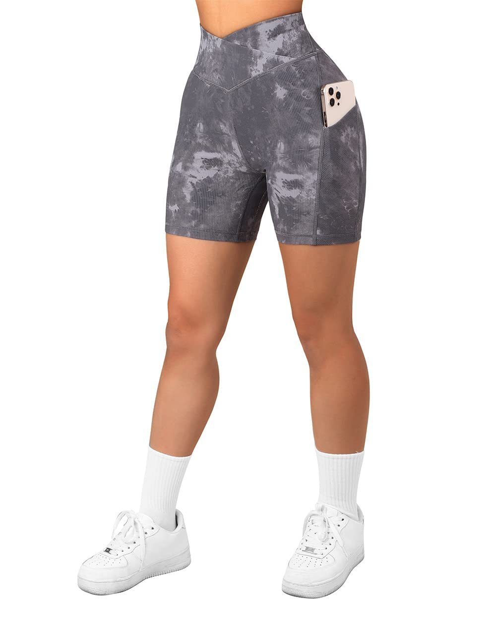 Damen Fitness Tight mit Handy Tasche