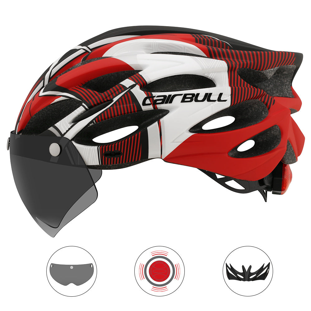 Fahrrad Helm mit integrierter Brille