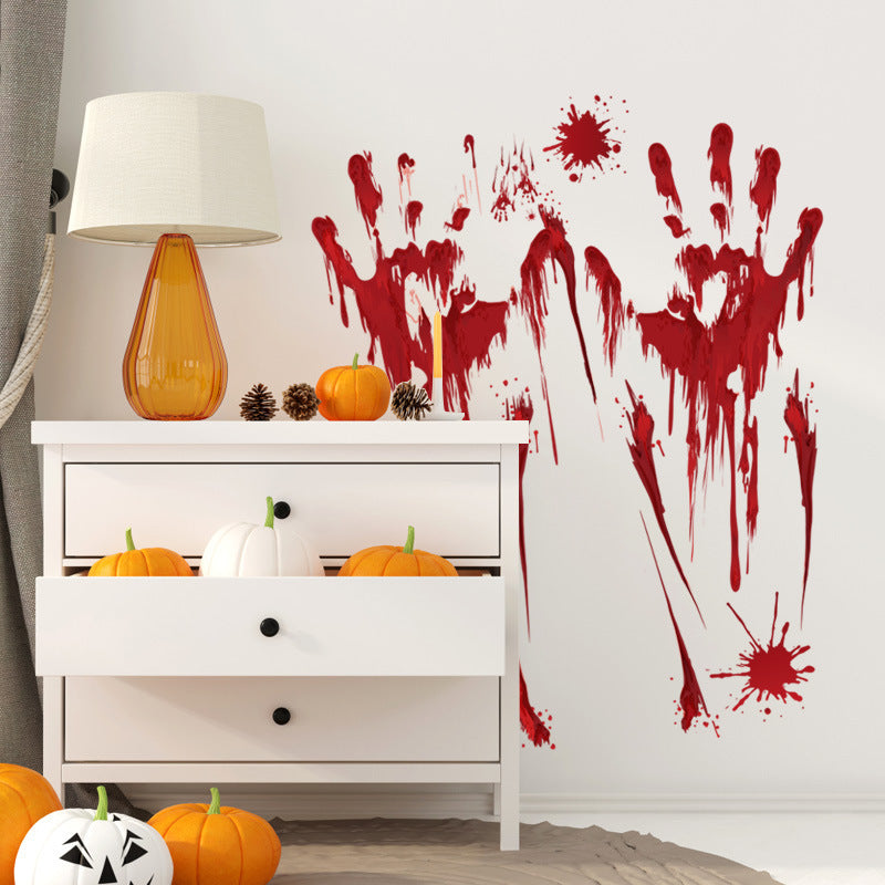 Halloween Blut Fingerabdruck Aufkleber