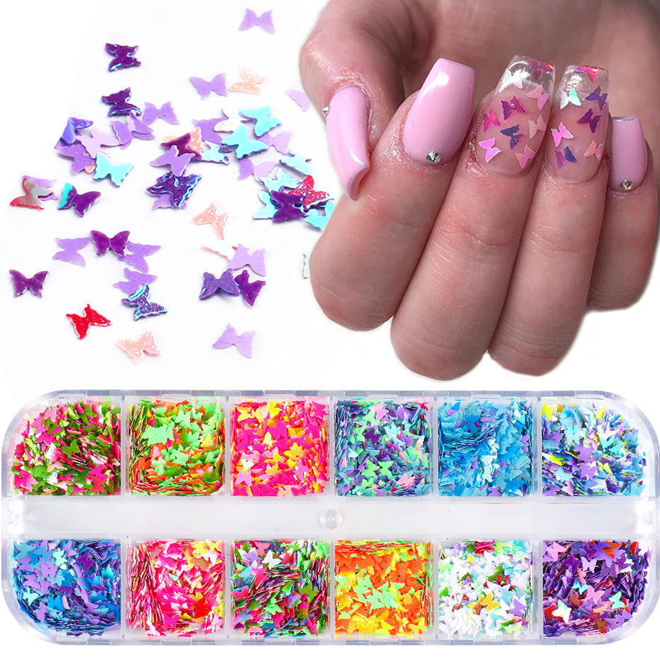 Pailletten Nageldekoration