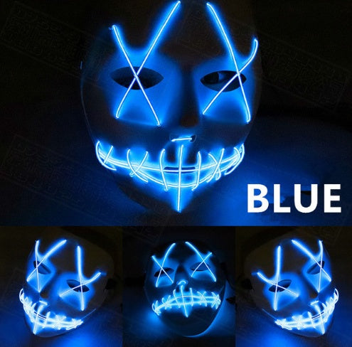 Halloween LED leuchtende Vollgesichtsmaske