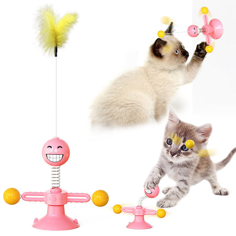 Rotierende Windmühle für Katzen, Multifunktionsspielzeug, Juckreiz, Kratzgerät, Zähne glänzend