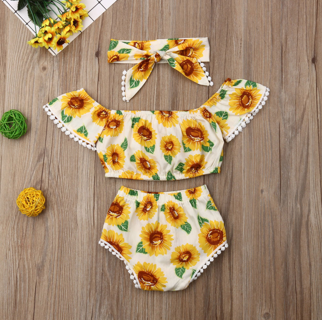 Baby Mädchen Sonnenblumen Bekleidung
