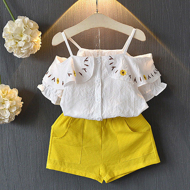 Mädchen Kinder T-Shirt und Shorts Anzug