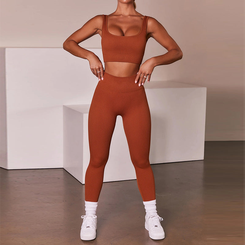 Nahtlose Sport Tank Top und Leggins
