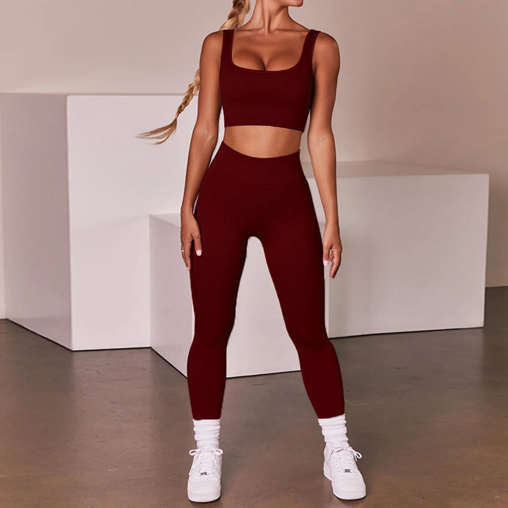 Nahtlose Sport Tank Top und Leggins