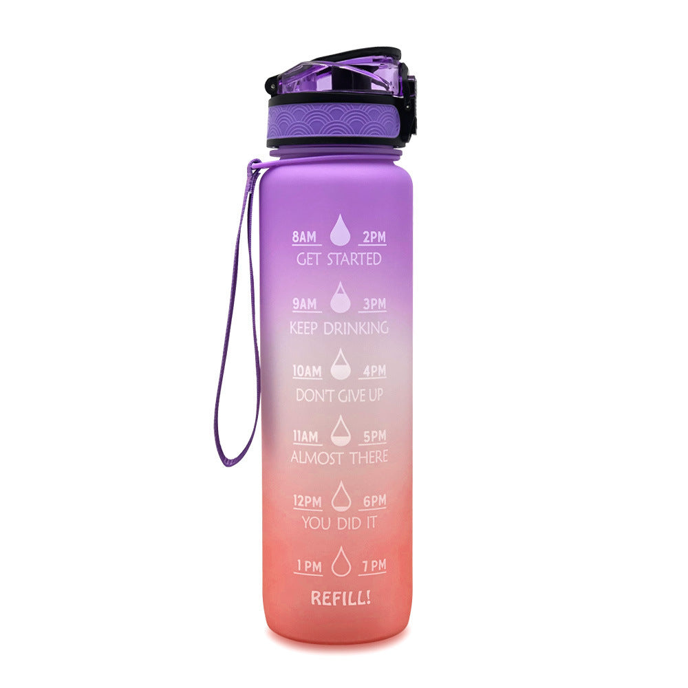 1L Tritan-Wasserflasche mit Zeitmarkierung