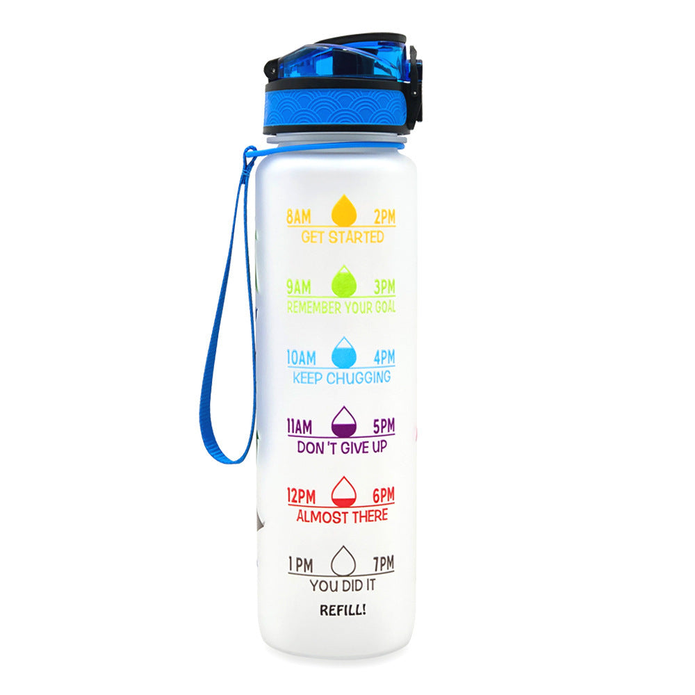 1L Tritan-Wasserflasche mit Zeitmarkierung