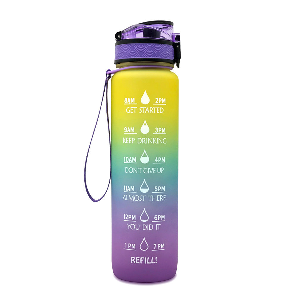 1L Tritan-Wasserflasche mit Zeitmarkierung