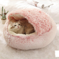 Flauschiges 2 in 1 Hunde- und Katzenbett