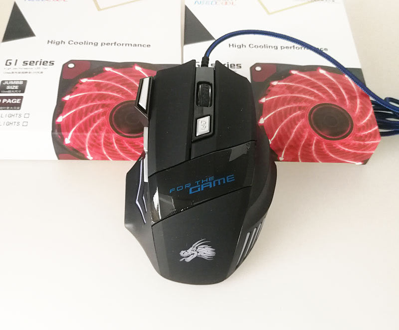 7-Taste Bunte Glowing USB Gaming Maus