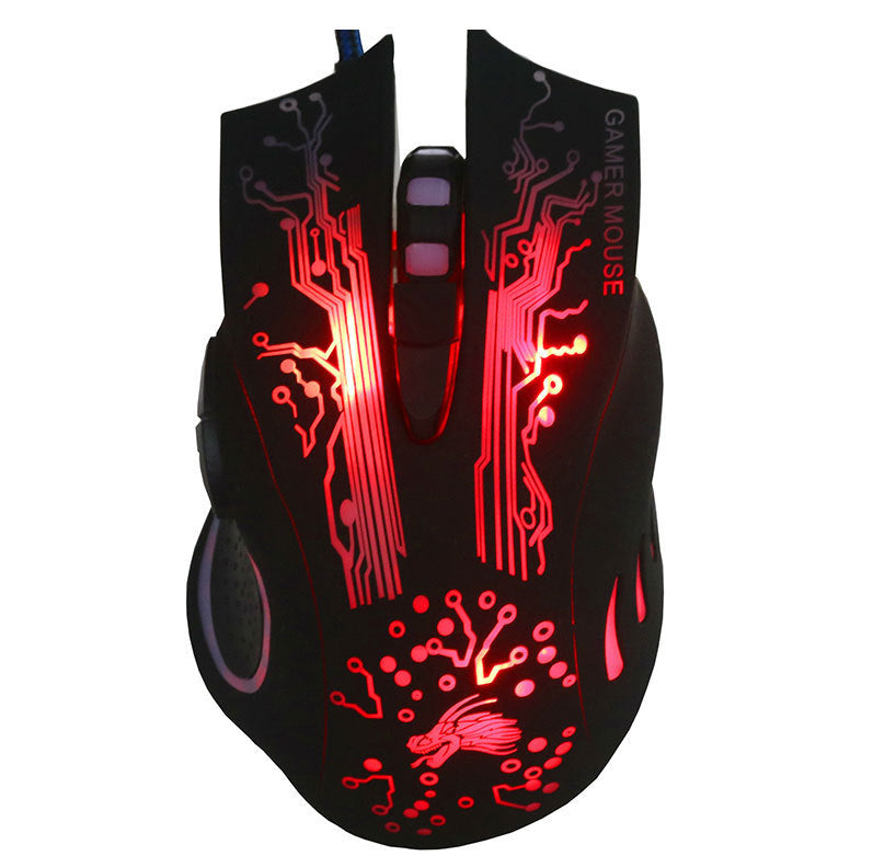 7-Taste Bunte Glowing USB Gaming Maus