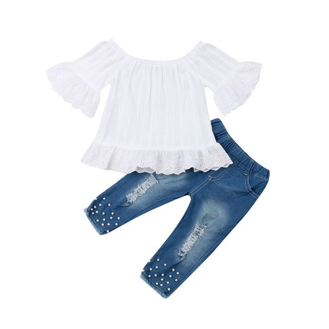 Stylische Mädchen Kinder Kleidungset