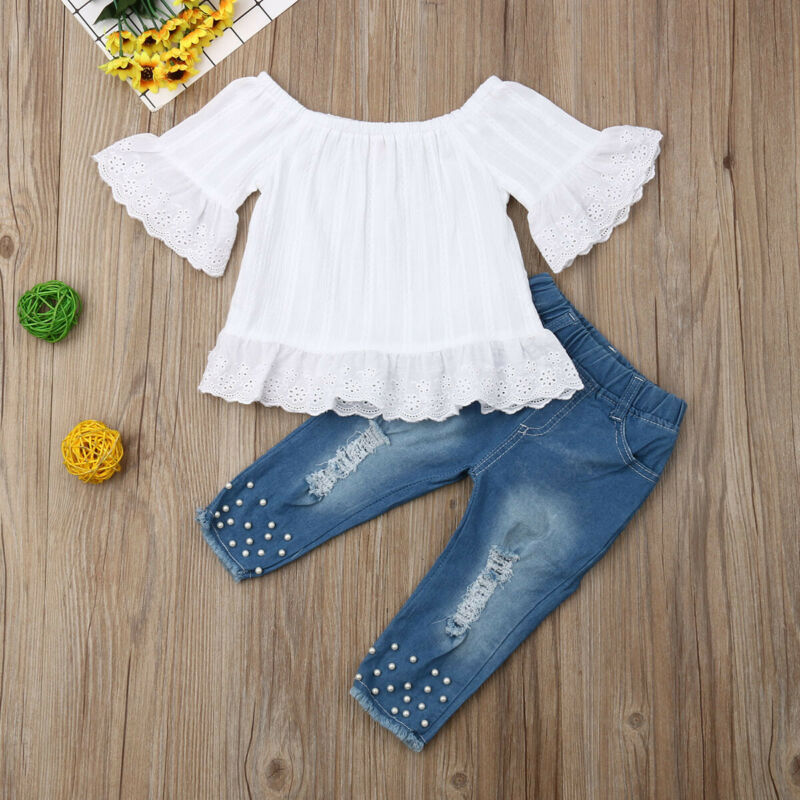 Stylische Mädchen Kinder Kleidungset