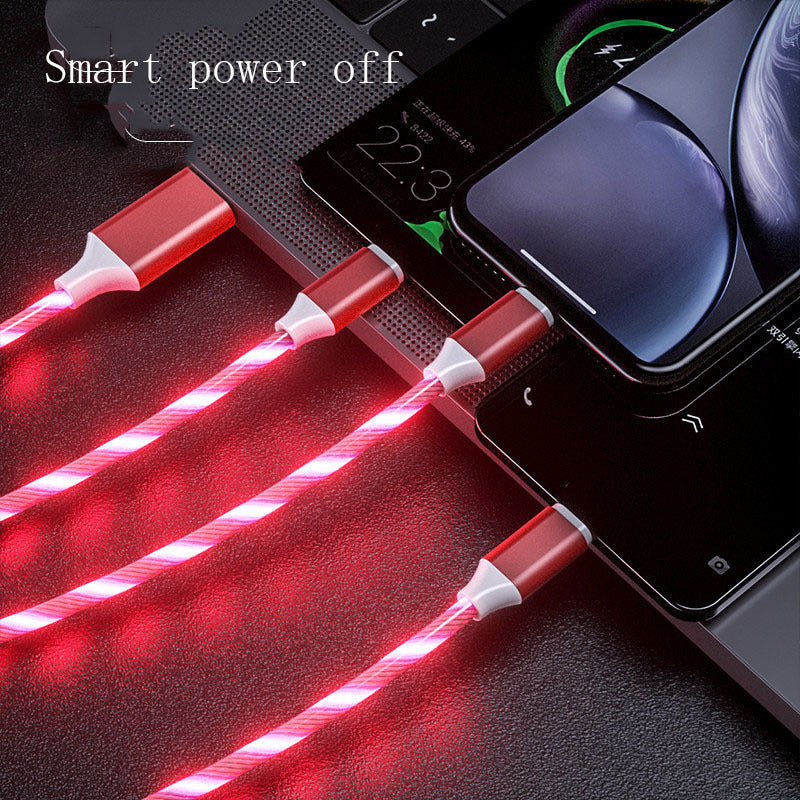 3 In 1 Lade Kabel LED Fliessende Licht
