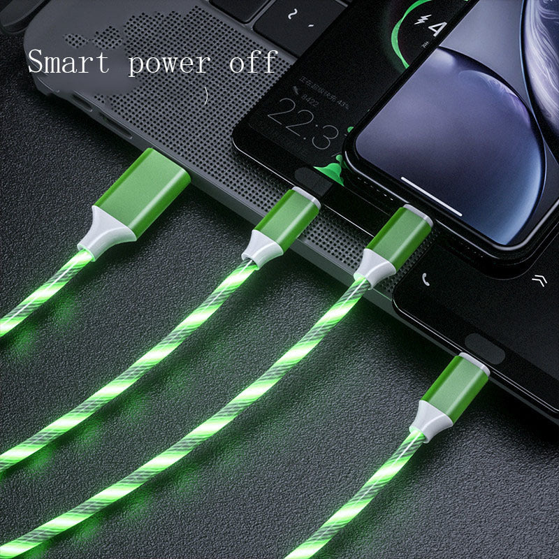 3 In 1 Lade Kabel LED Fliessende Licht