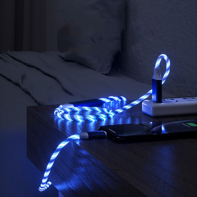 3 In 1 Lade Kabel LED Fliessende Licht