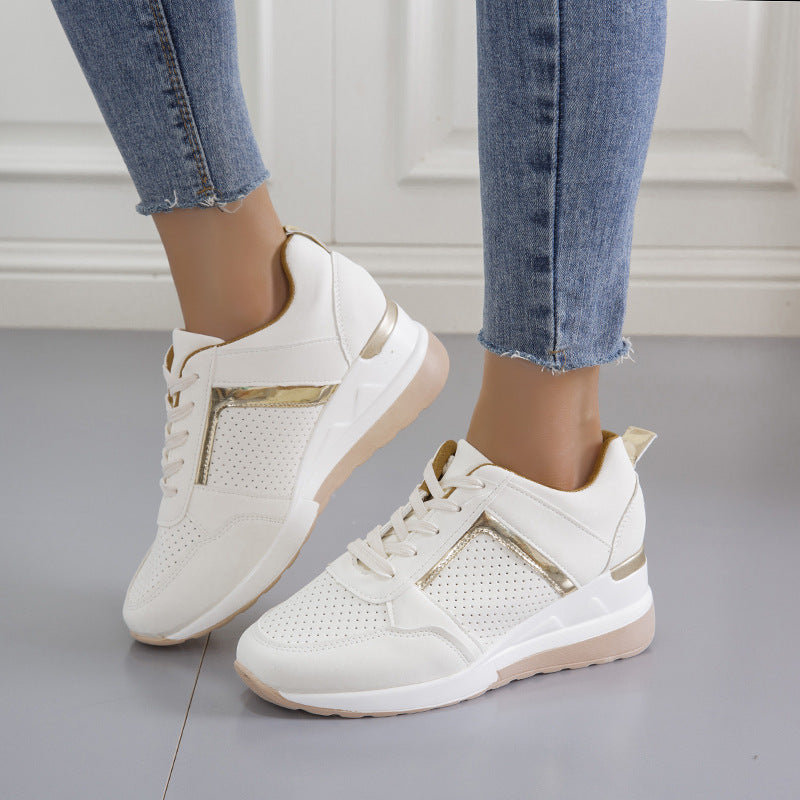 Frauen-Sneakers für Freizeit und Sport mit erhöhter Innensohle
