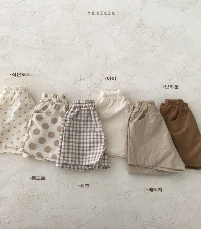 Baby Kleidung aus Baumwolle und Leinen Shorts