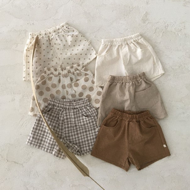 Baby Kleidung aus Baumwolle und Leinen Shorts